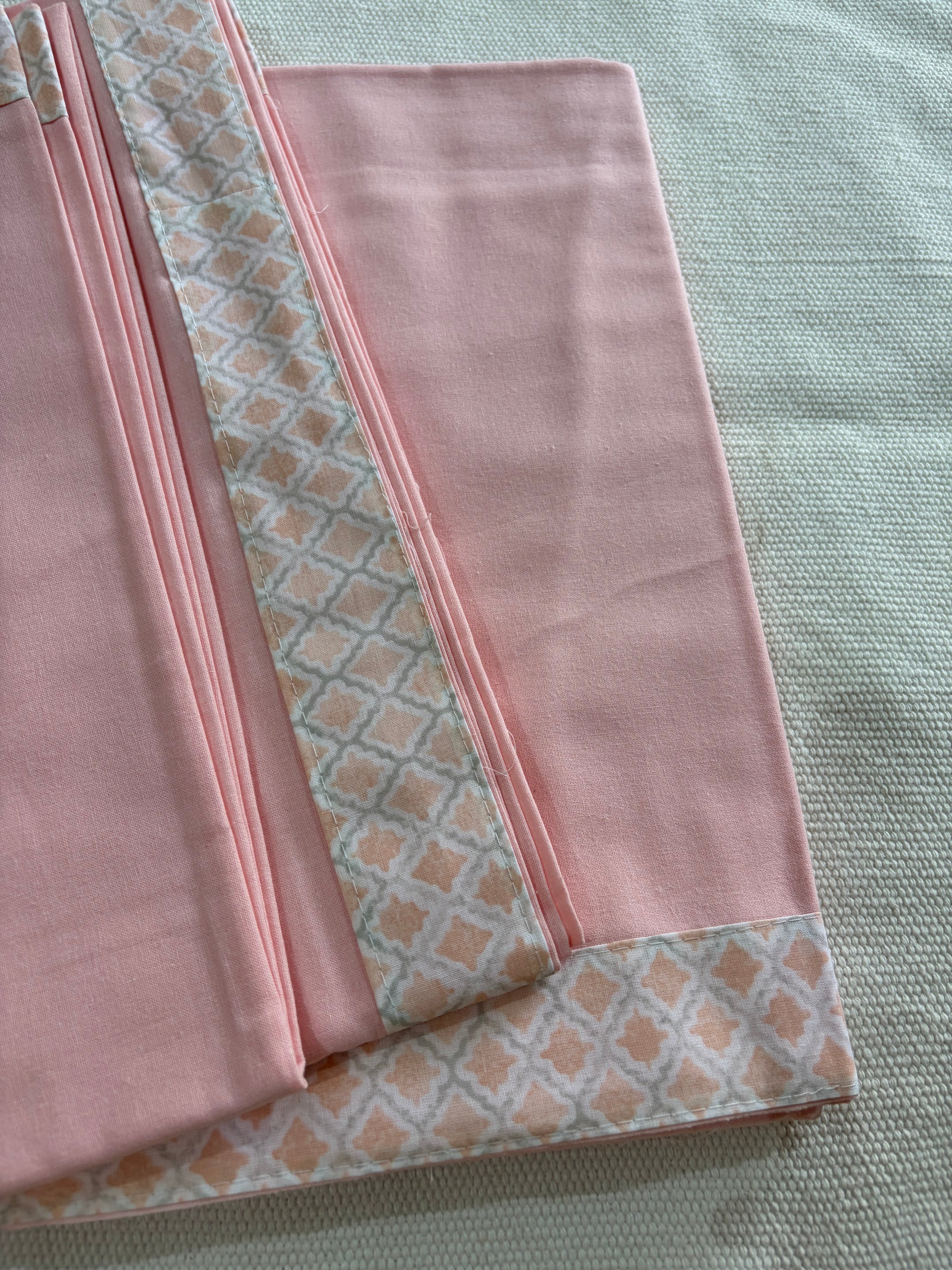 Blush Pink - Set of 2 plain Chadar / Single Layer Dohar