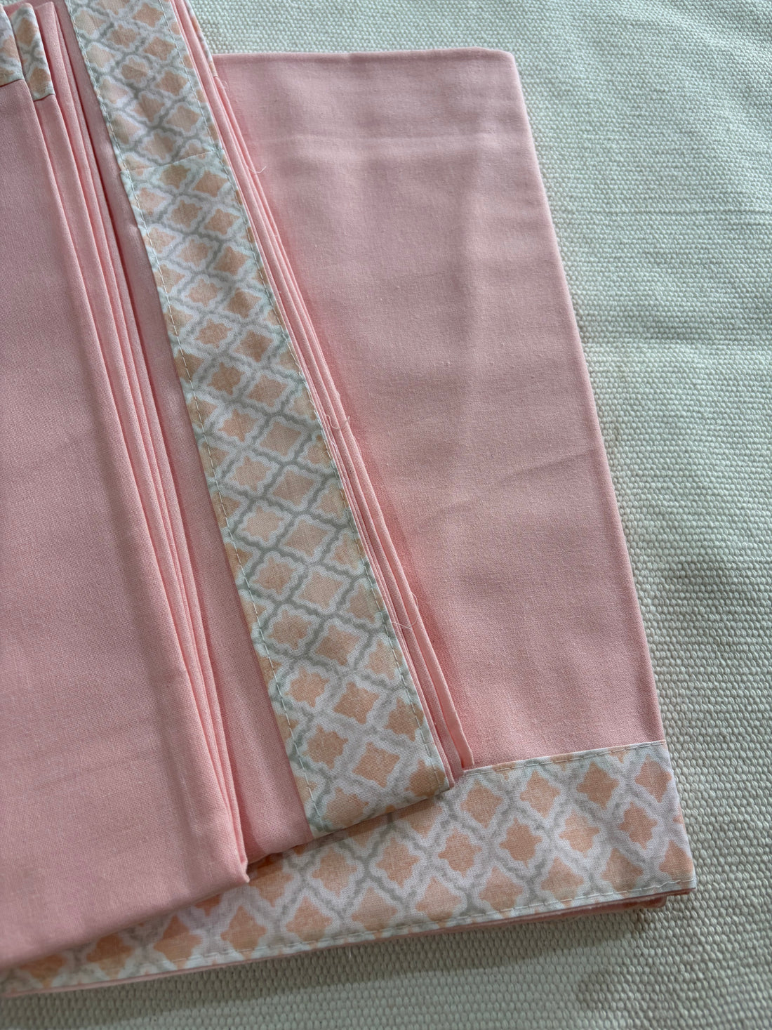 Blush Pink - Set of 2 plain Chadar / Single Layer Dohar