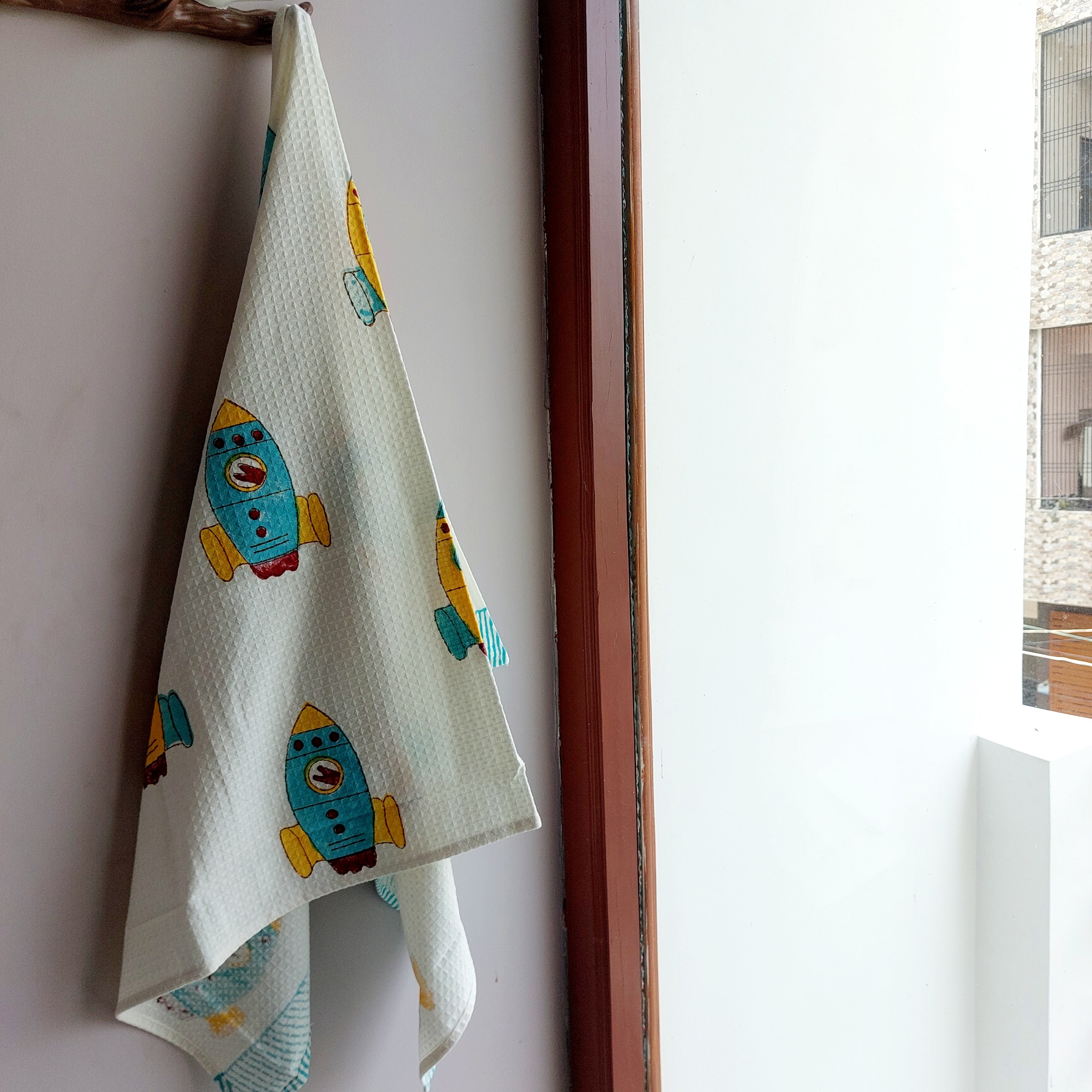 Spacecraft - Cotton Waffle Kids Towel