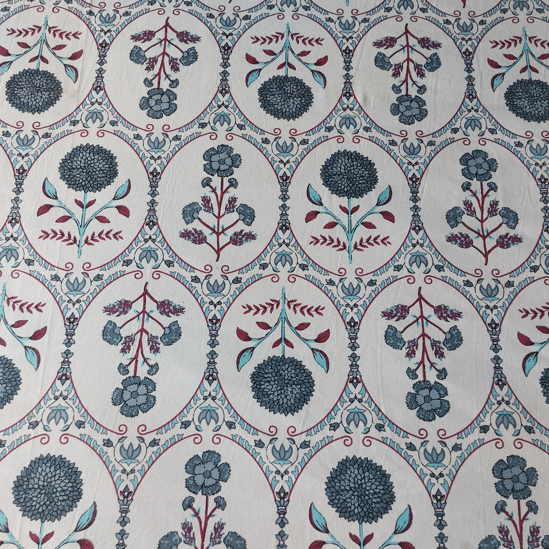 Grey Motifs- 100% Pure Cotton Handblock screen print Bedsheet Set