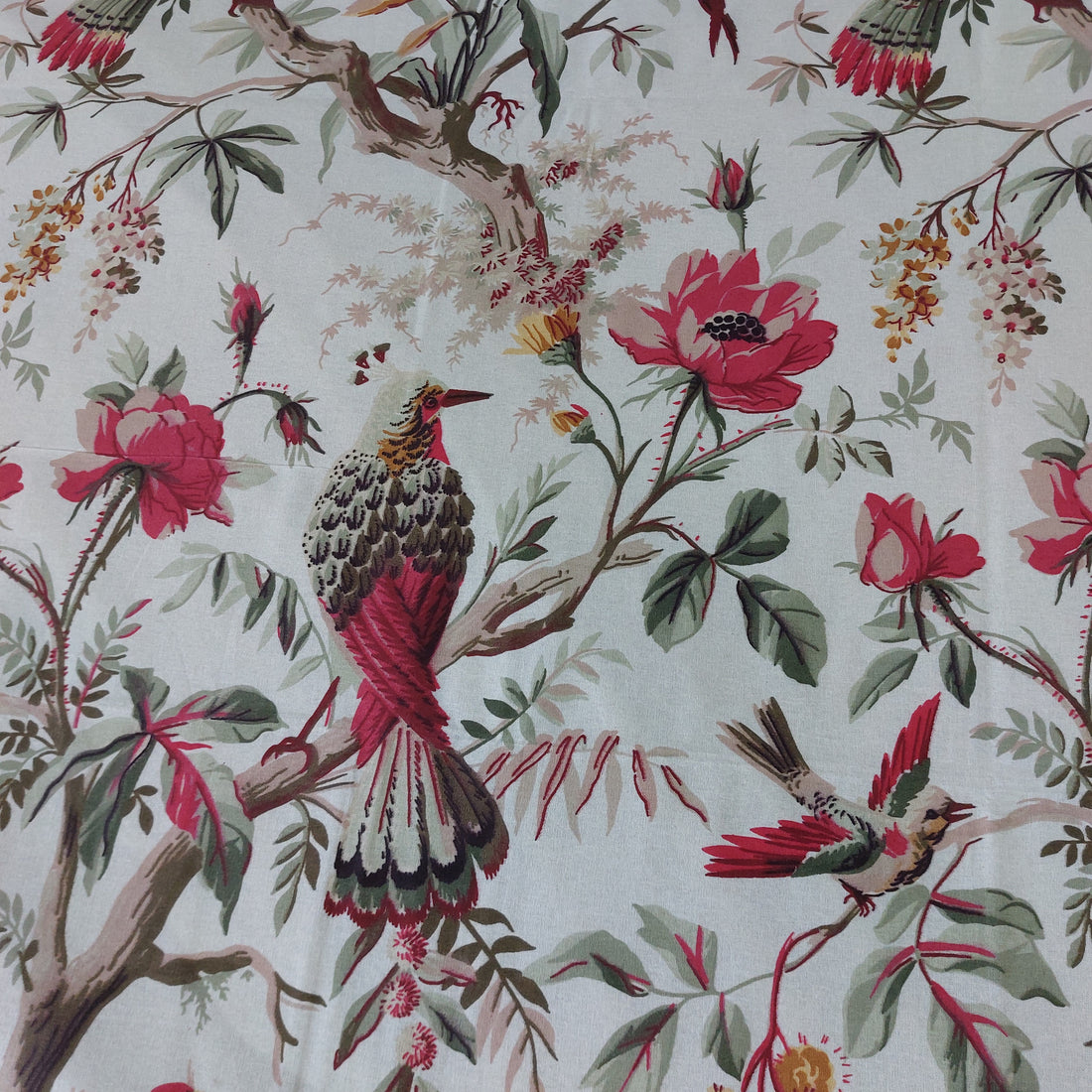 Red Bird - Lace Designed Pure Cotton Bedsheet Set