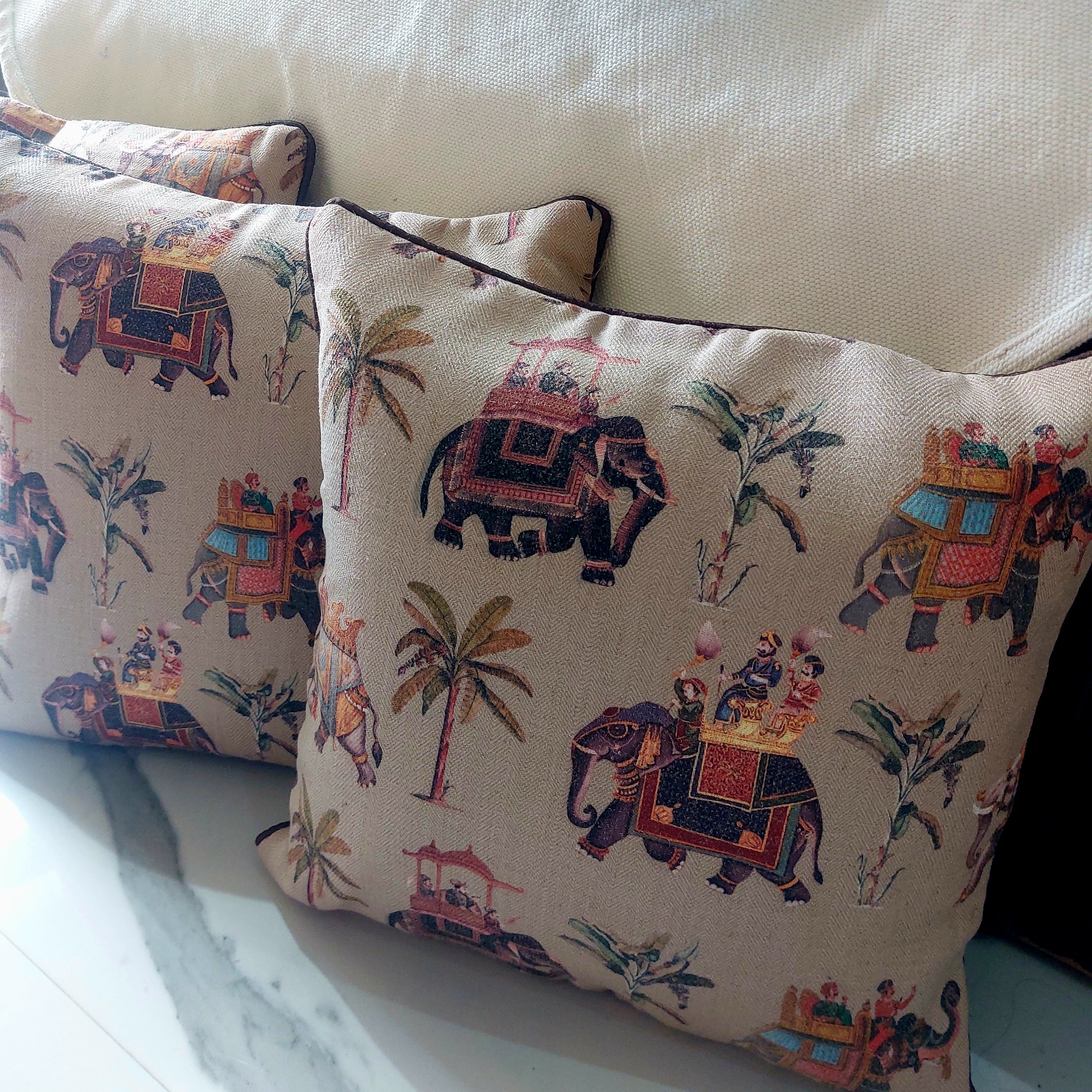 Royal Garden - Set of 5  Printed Cushion Covers