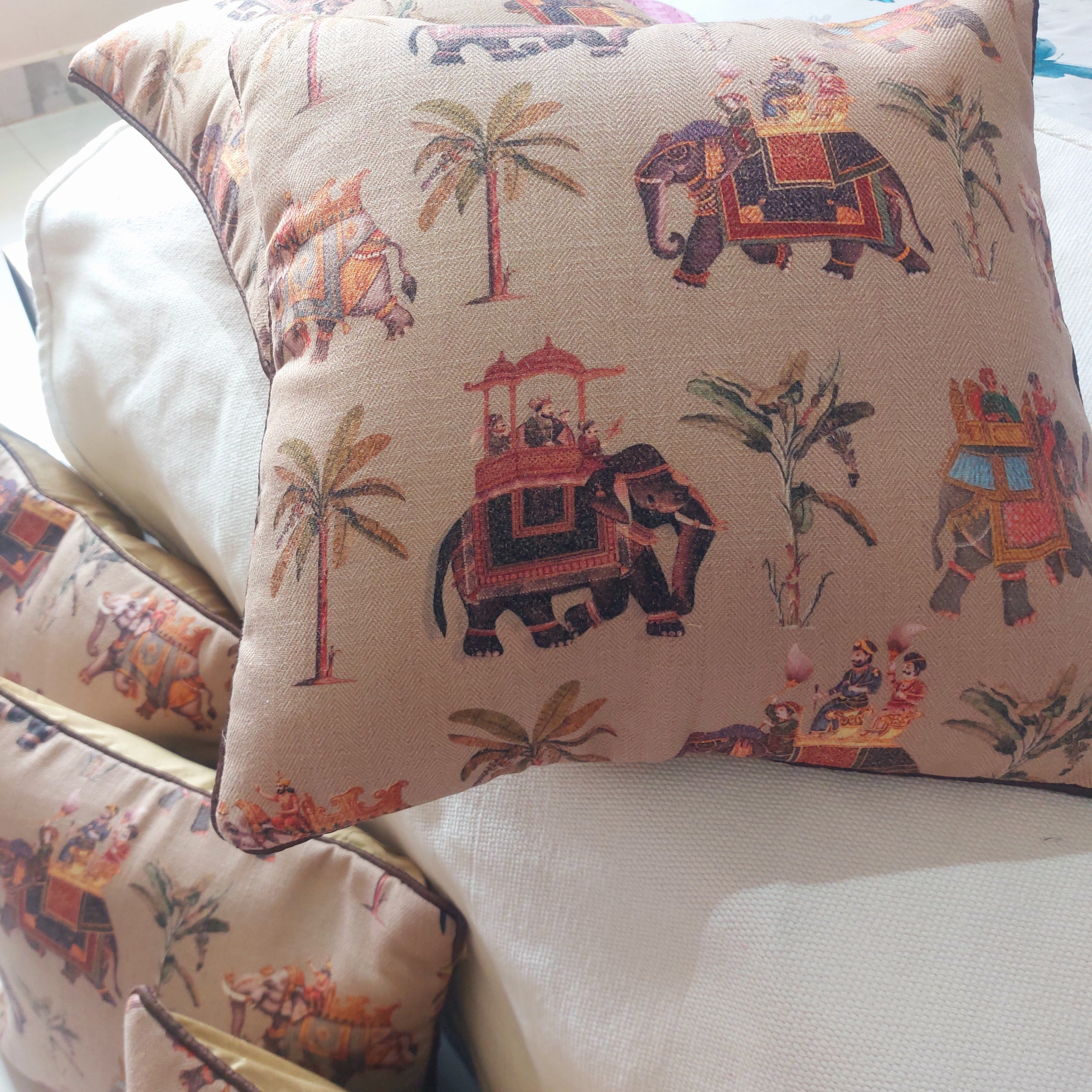 Royal Garden - Set of 5  Printed Cushion Covers