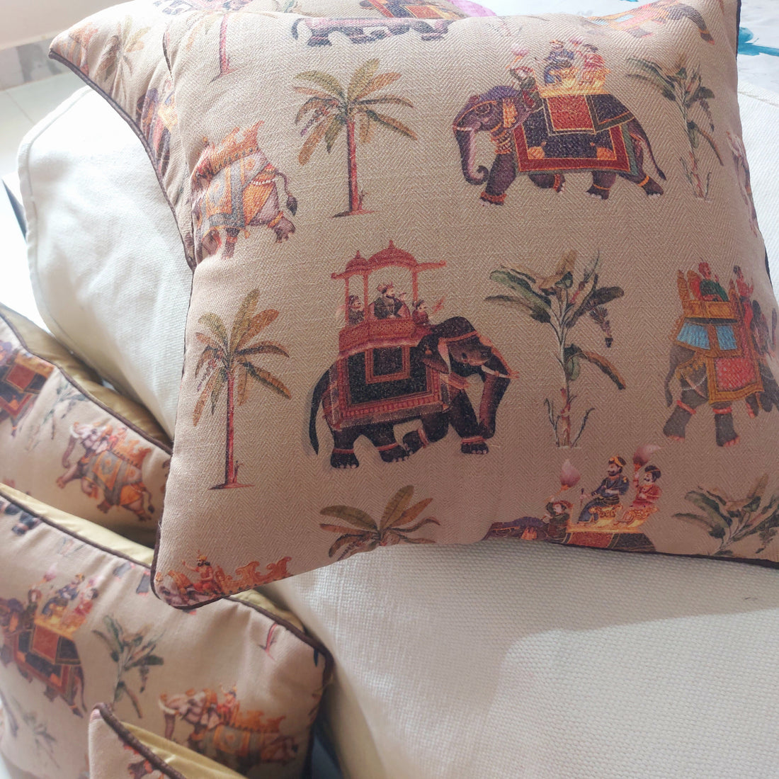 Royal Garden - Set of 5  Printed Cushion Covers