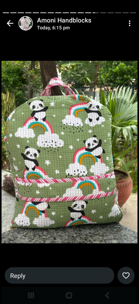 Rainbow Panda - Cotton Kids Backpack