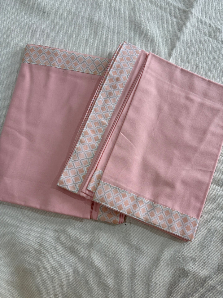 Blush Pink - Set of 2 plain Chadar / Single Layer Dohar