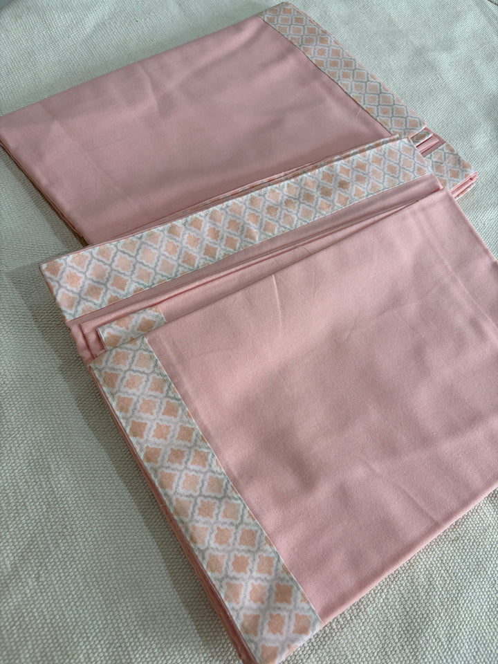 Blush Pink - Set of 2 plain Chadar / Single Layer Dohar
