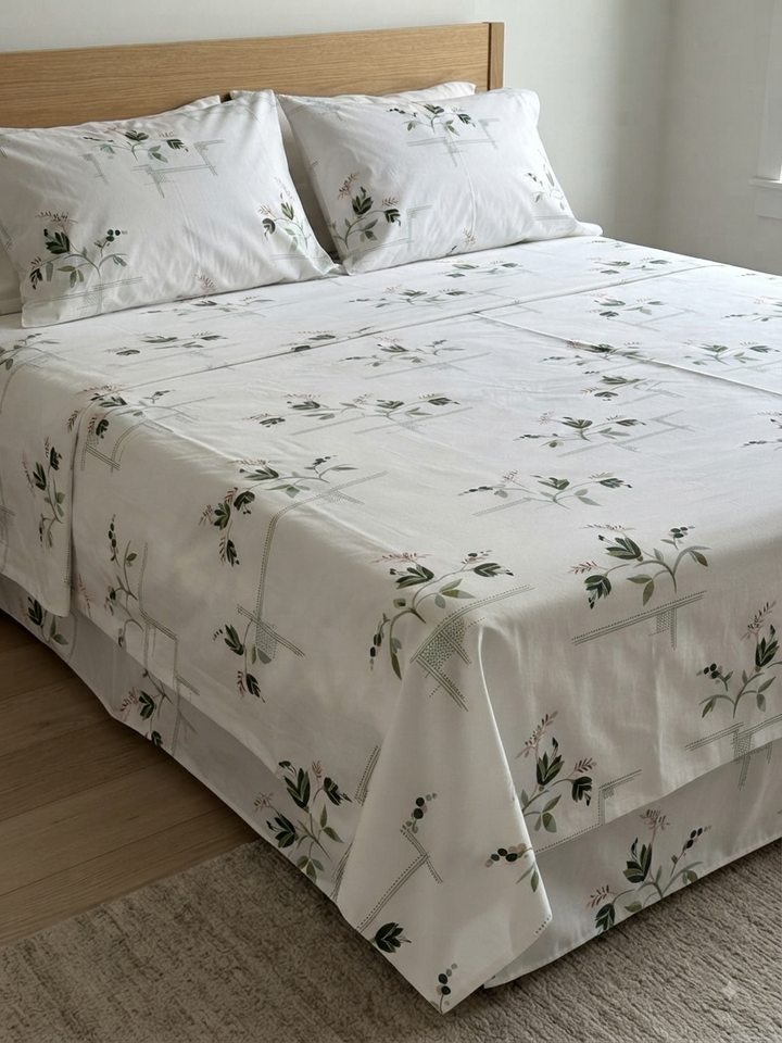 Garden Trellis - 100% Cotton Bedsheet Set