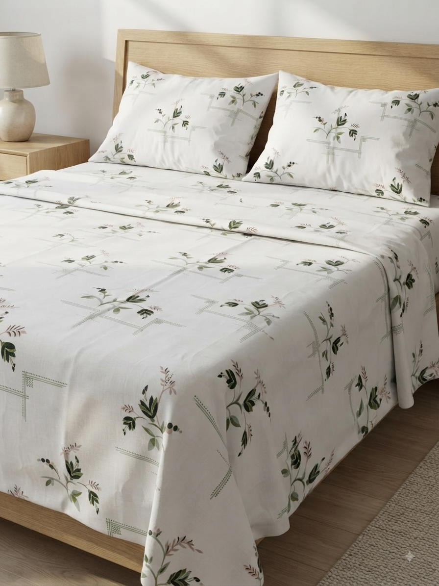 Garden Trellis - 100% Cotton Bedsheet Set