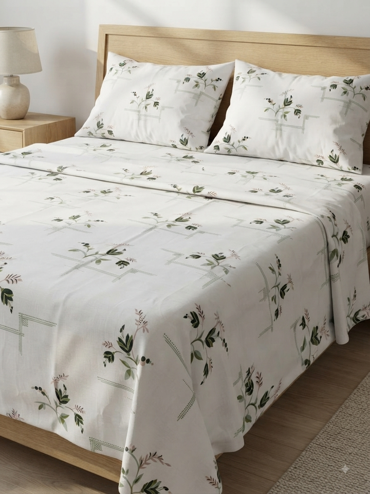 Garden Trellis - 100% Cotton Bedsheet Set