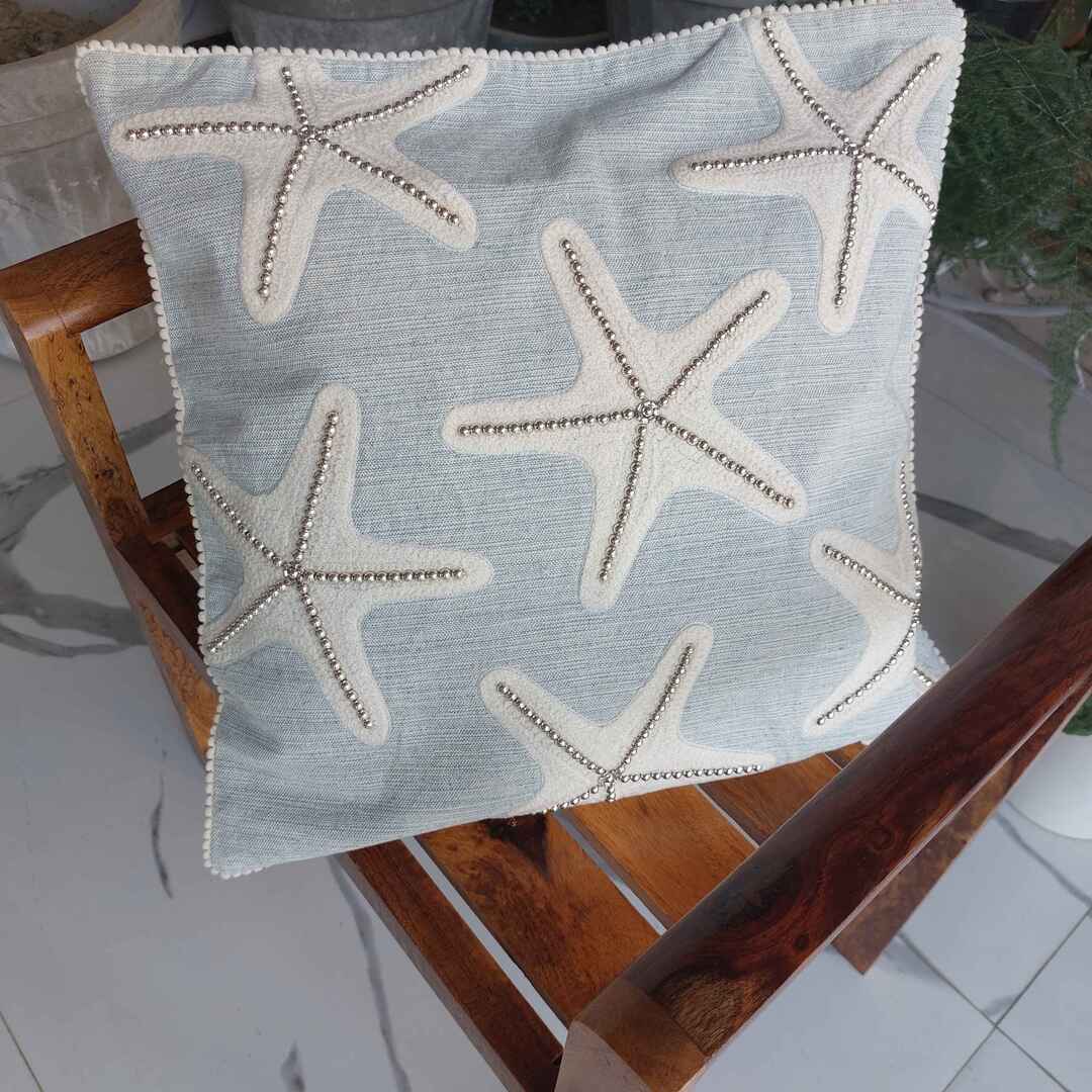 Beaded Star Fish - Single Cushion Cover The Cotton Stories
