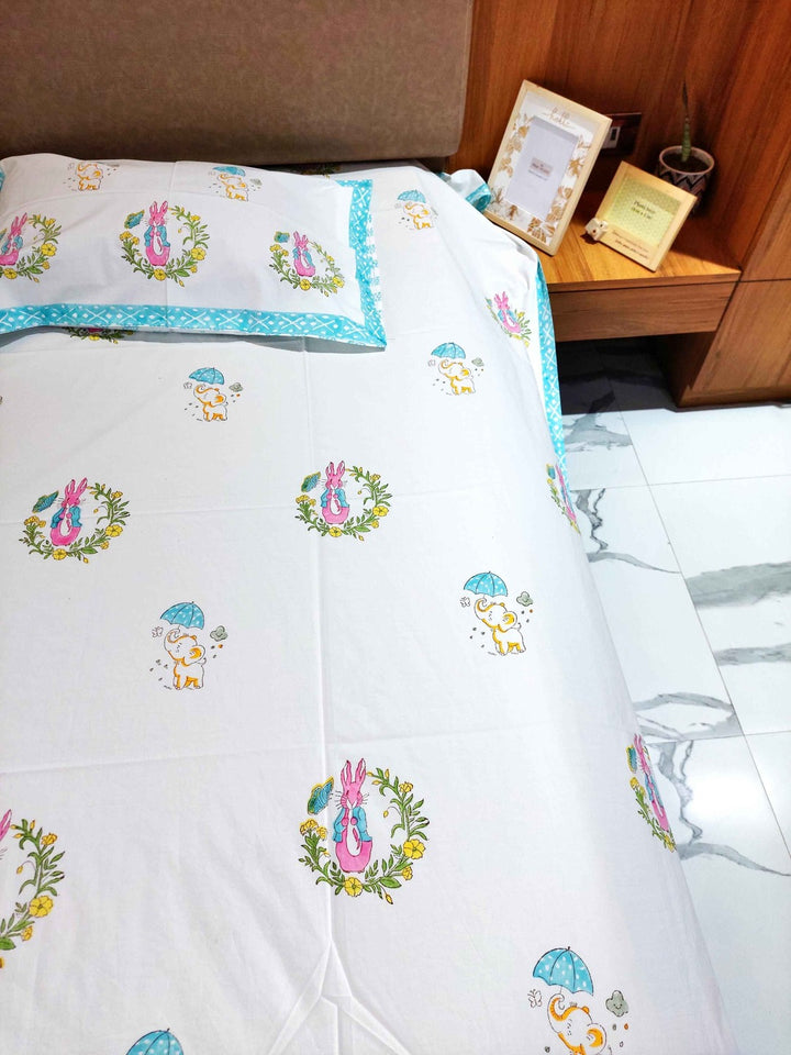 Petter Rabbit - Percale Cotton Bedsheet Set The Cotton Stories