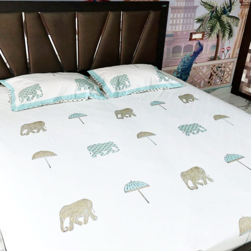 Jodhpuri - Percale Cotton Bedsheet Set The Cotton Stories