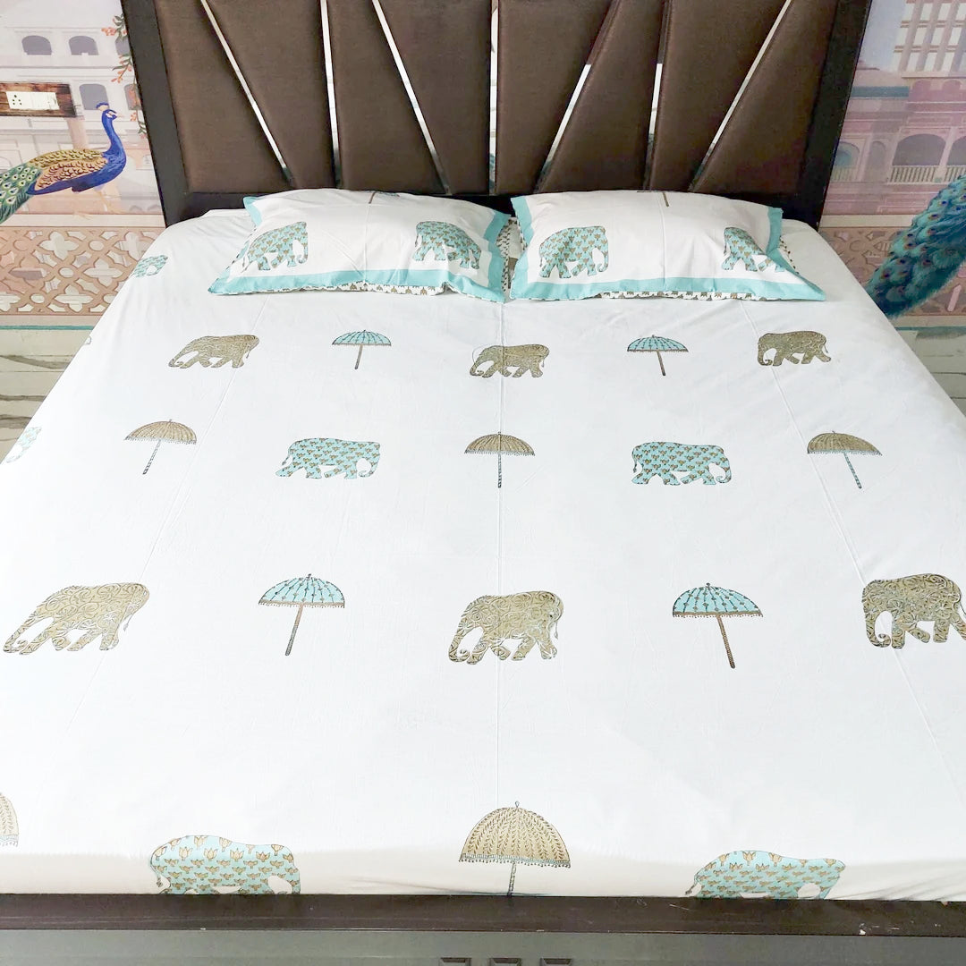 Jodhpuri - Percale Cotton Bedsheet Set The Cotton Stories