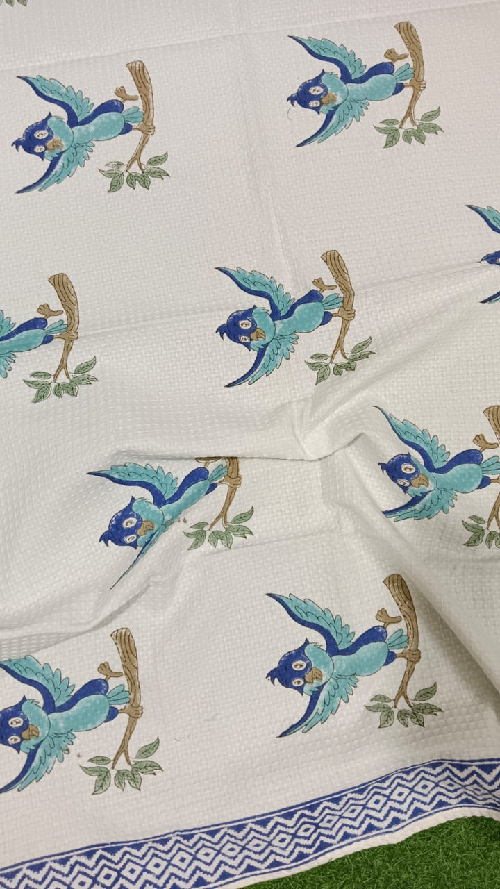 Blue Bird - Cotton Waffle Kids Towel