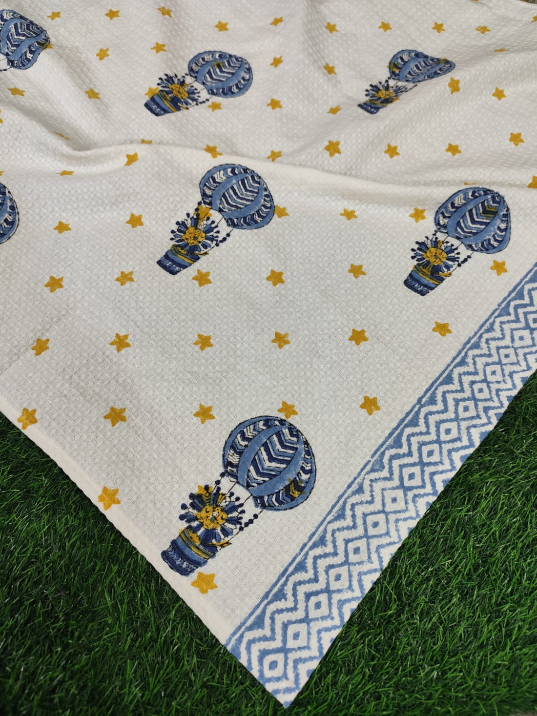 Blue Balloon - Cotton Waffle Kids Towel
