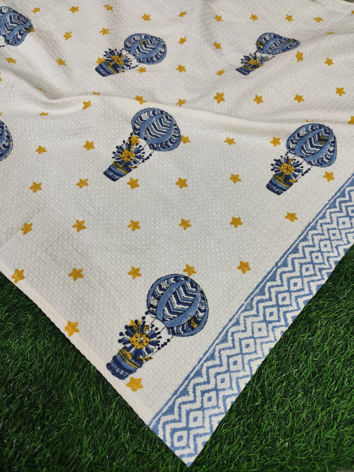 Blue Balloon - Cotton Waffle Kids Towel