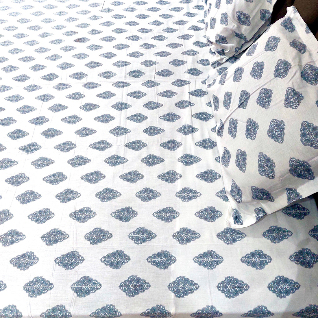 Mughal Motifs - 100% Pure Cotton Bedsheet Set