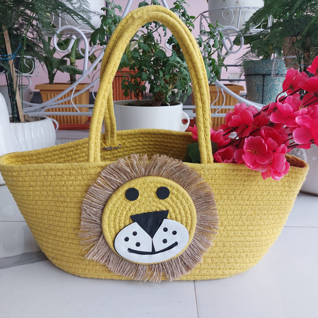 Lion Face - Multipurpose Basket The Cotton Stories