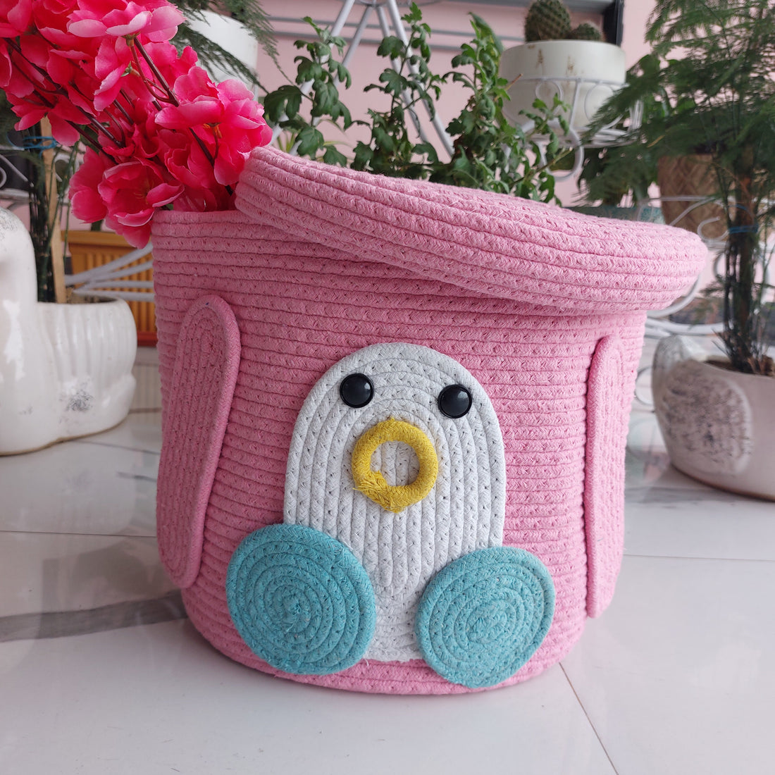 Oswald Penguin (Pink) - Multipurpose Storage Boxes The Cotton Stories