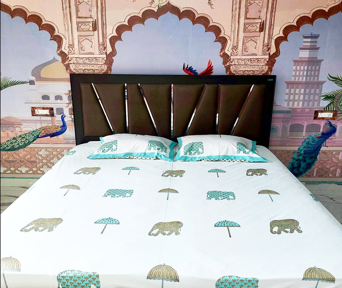 Jodhpuri - Percale Cotton Bedsheet Set The Cotton Stories