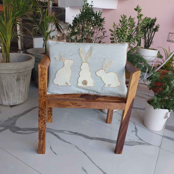 Rabbit family - Single Cushion Cover The Cotton Stories