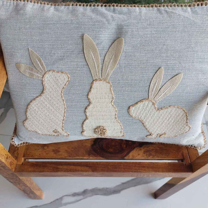 Rabbit family - Single Cushion Cover The Cotton Stories