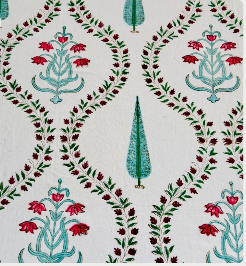 Bagicha - Handblock Print Percale Cotton Bedsheet Set