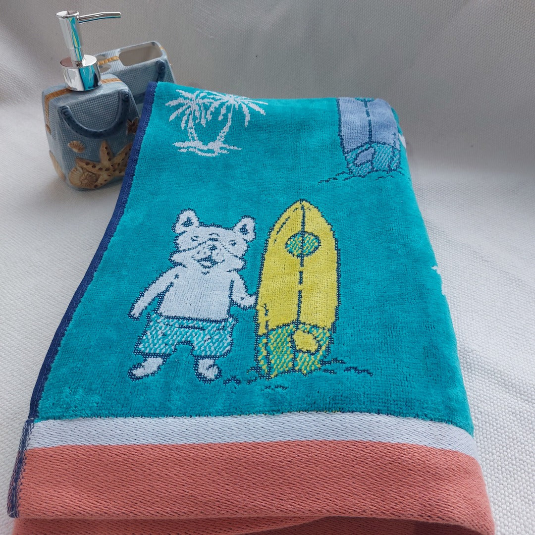 Teddy Bear Surf - GSMTowel The Cotton Stories