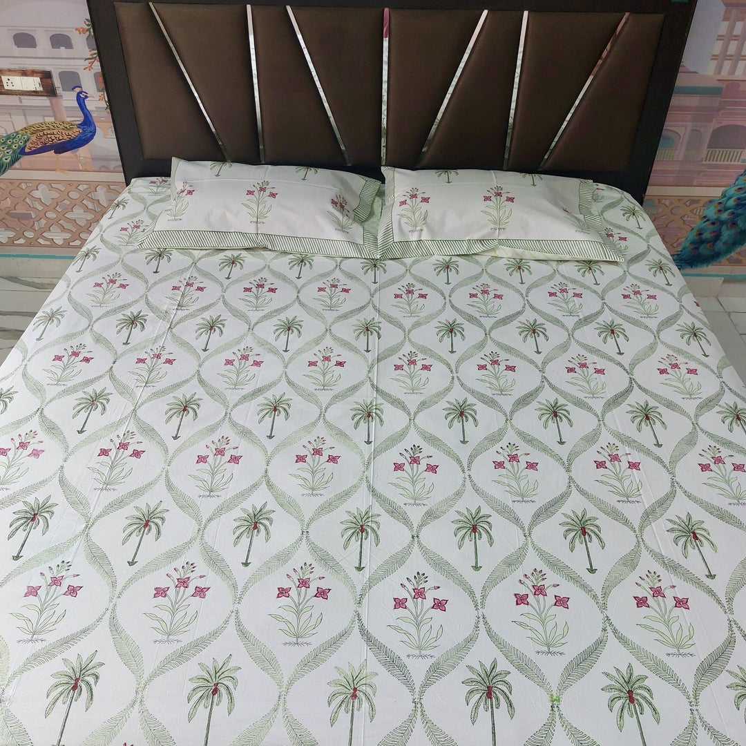 Tropical Bliss - Percale Cotton Bedsheet Set The Cotton Stories