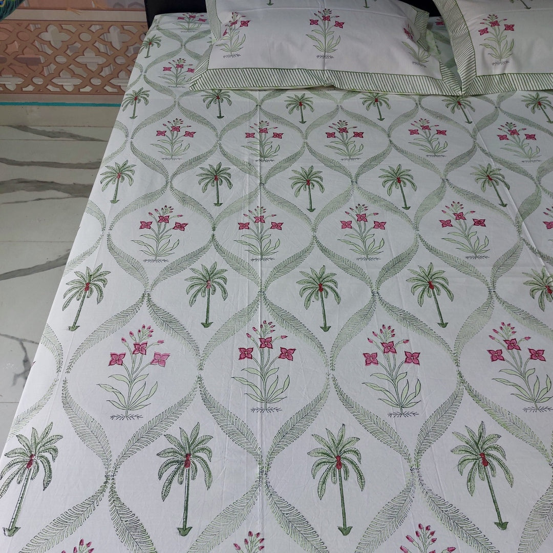 Tropical Bliss - Percale Cotton Bedsheet Set The Cotton Stories