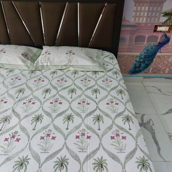 Tropical Bliss - Percale Cotton Bedsheet Set The Cotton Stories