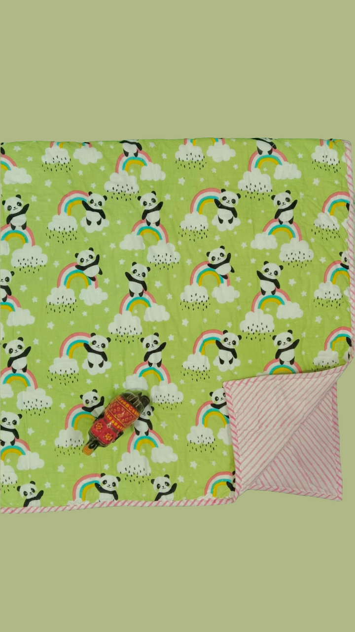 Rainbow Panda - Cotton Kids Quilts