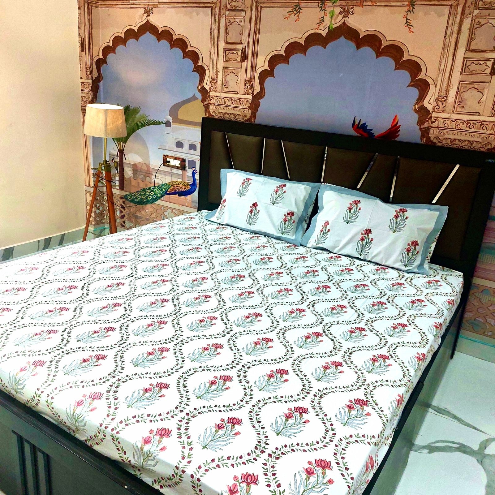 Lotus Wave - Percale Cotton Bedsheet Set