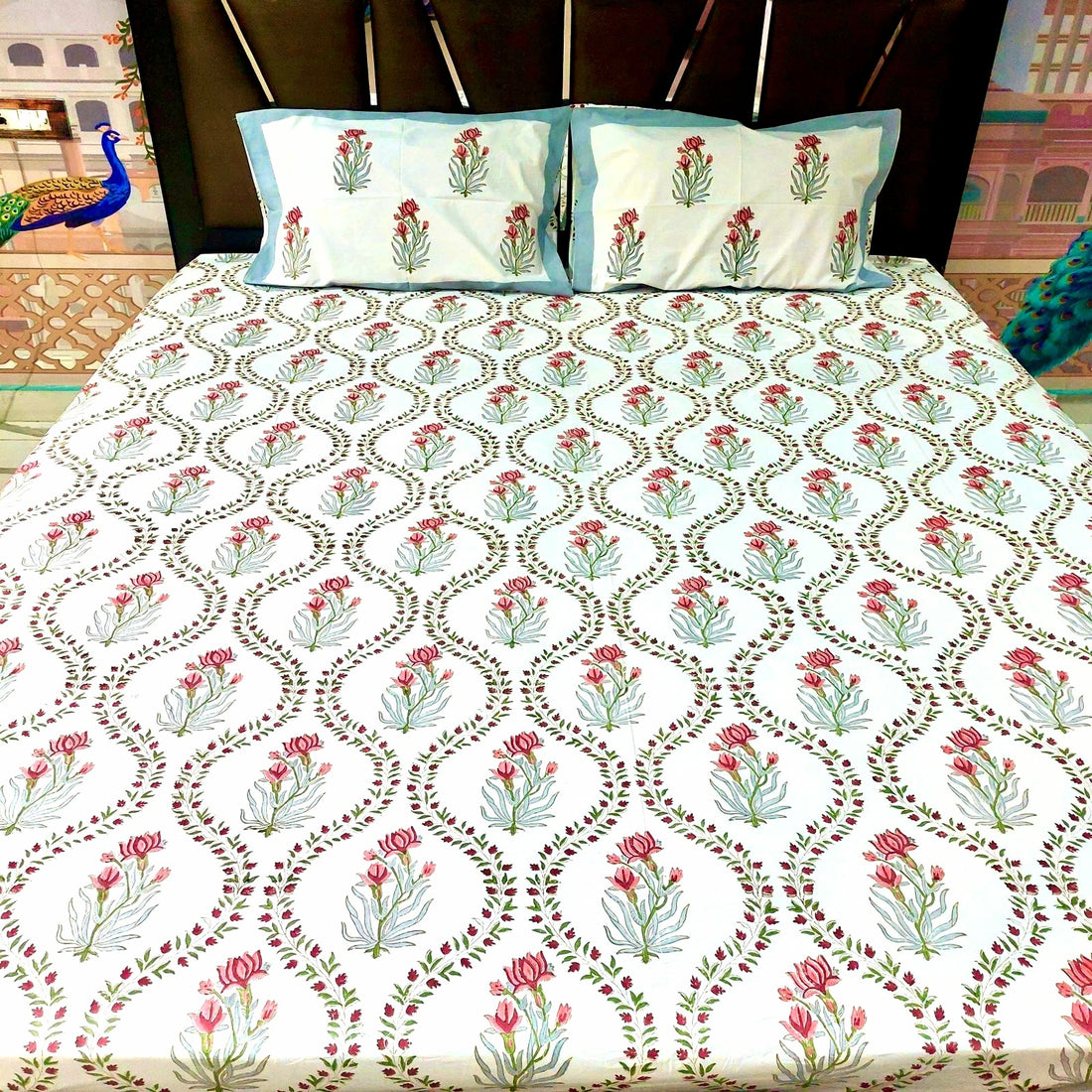 Lotus Wave - Percale Cotton Bedsheet Set