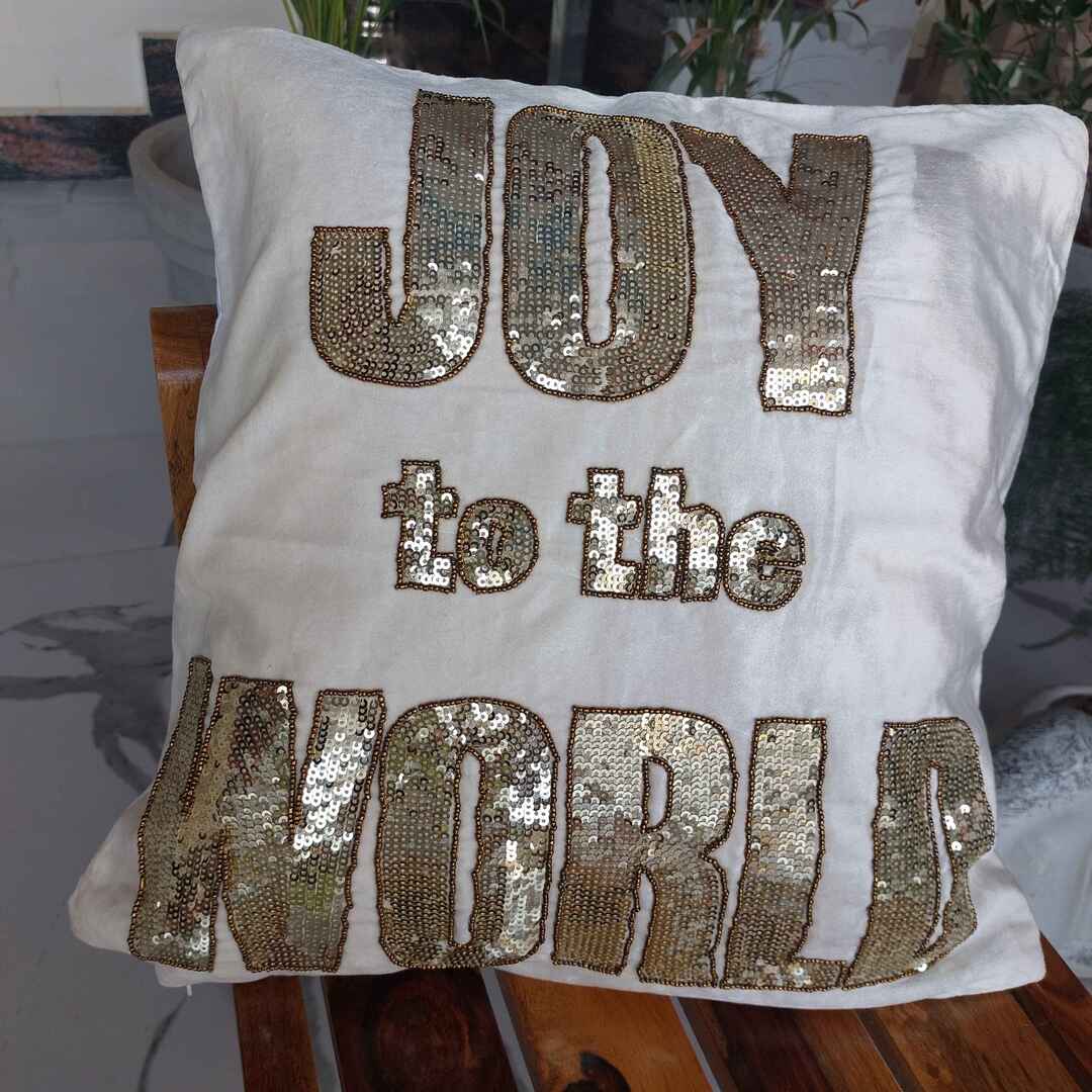 Joy to the World - Set of 2 Velvet Cushion Cover The Cotton Stories