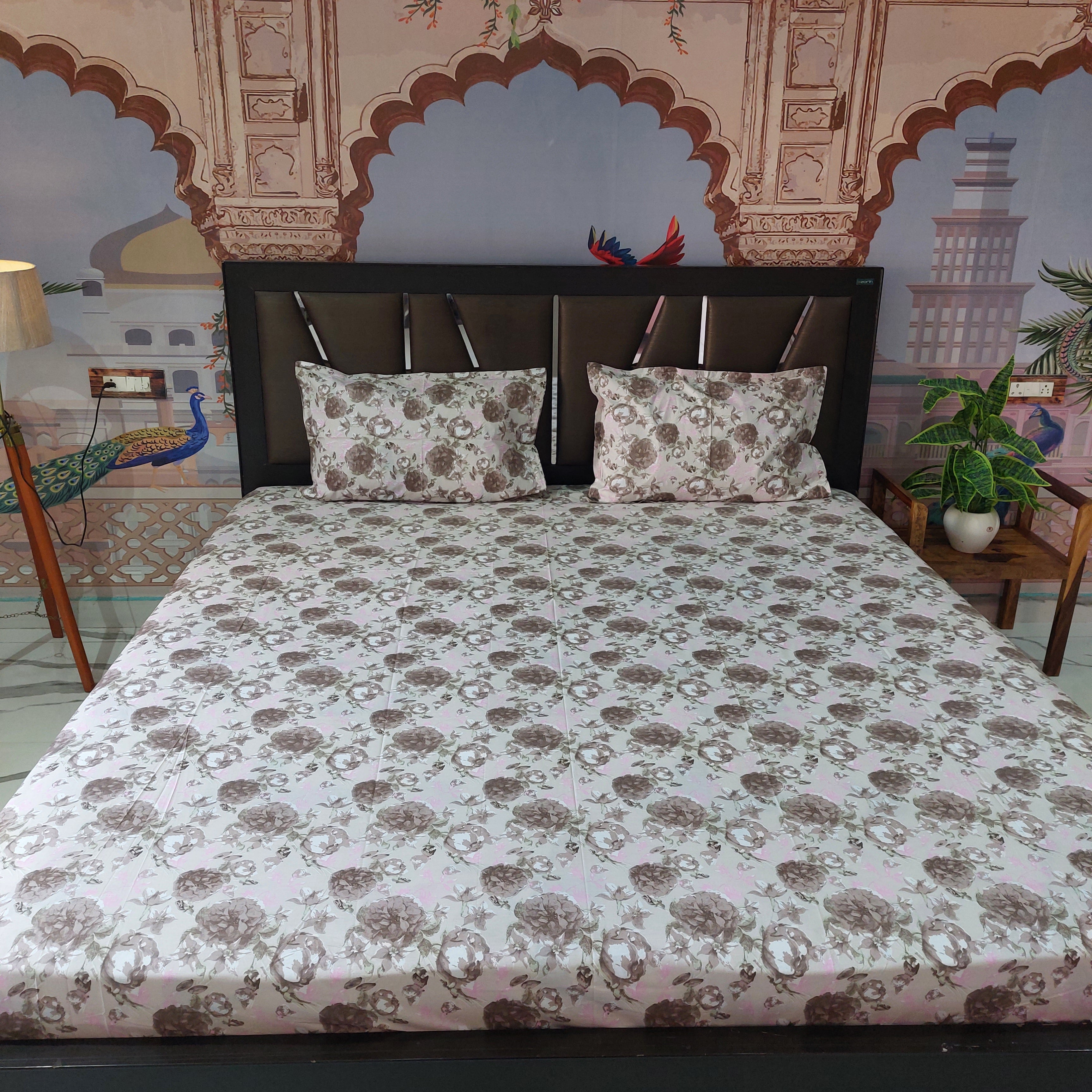 Dried Roses - 100% Cotton Bedsheet Set