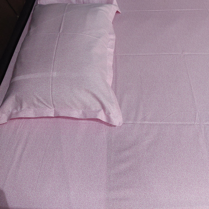 Baby Pink - Pure Cotton printed Bedsheet Set