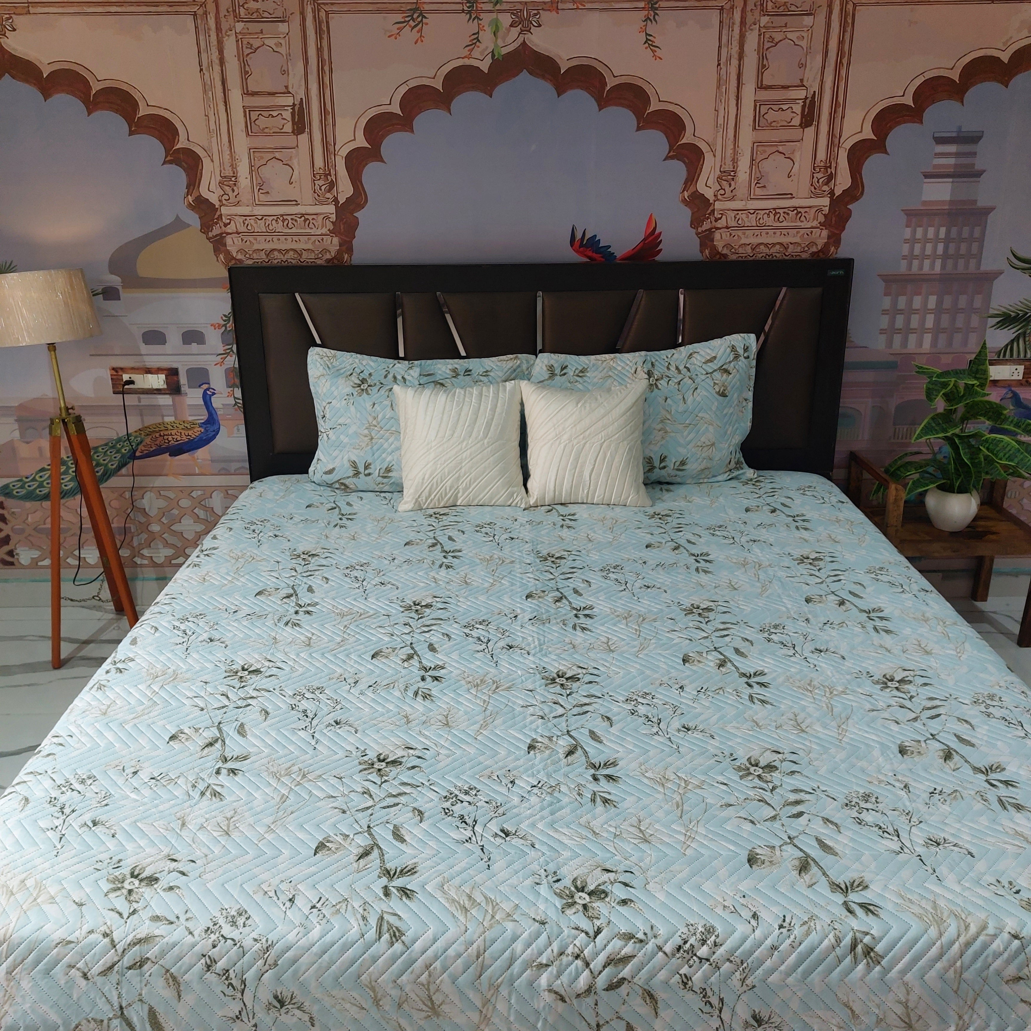 Azzuro - Cotton Quilted Bedcover Set