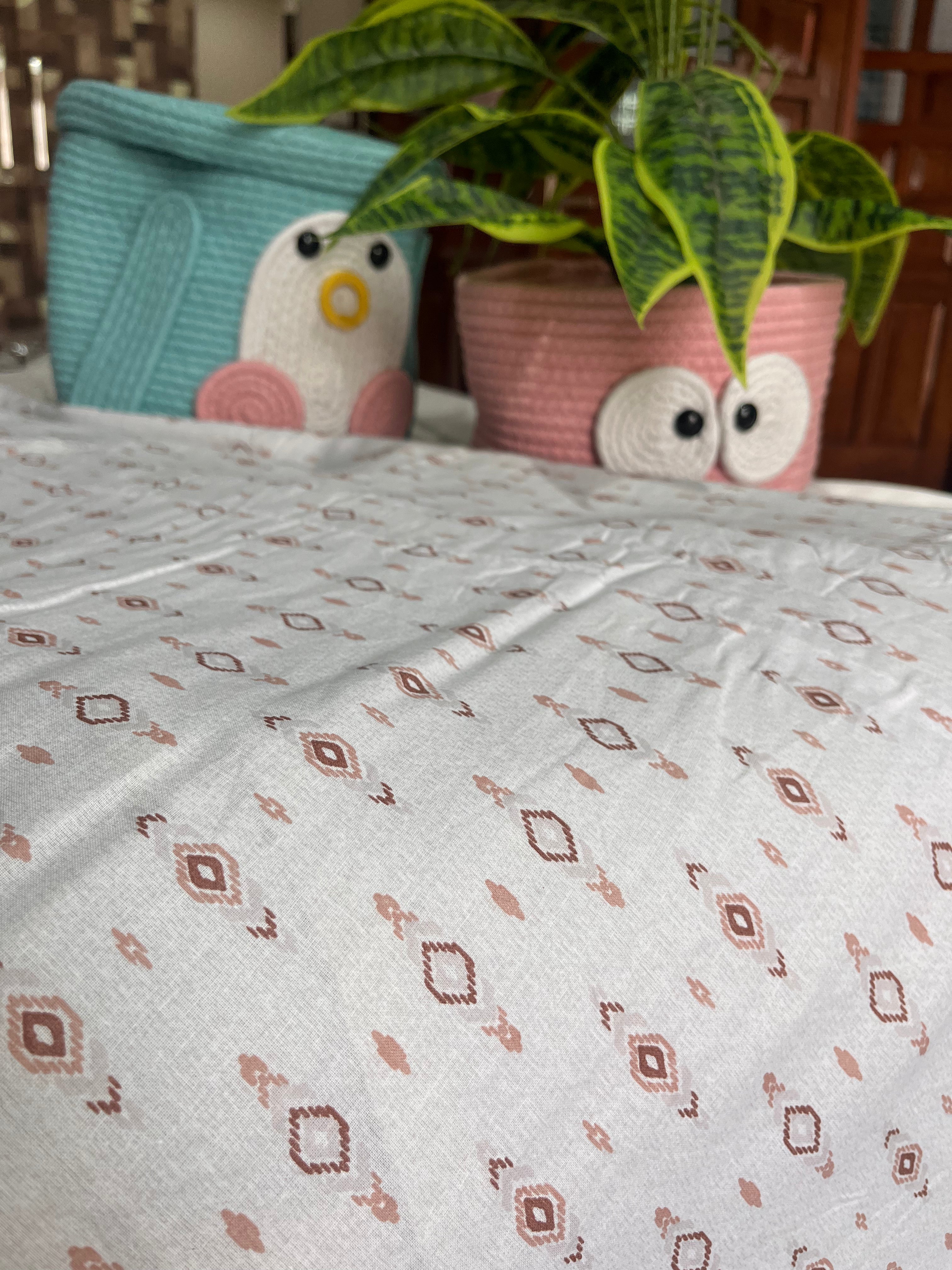 Minimal Print -  Reversible Muslin Cotton triple layer Dohar