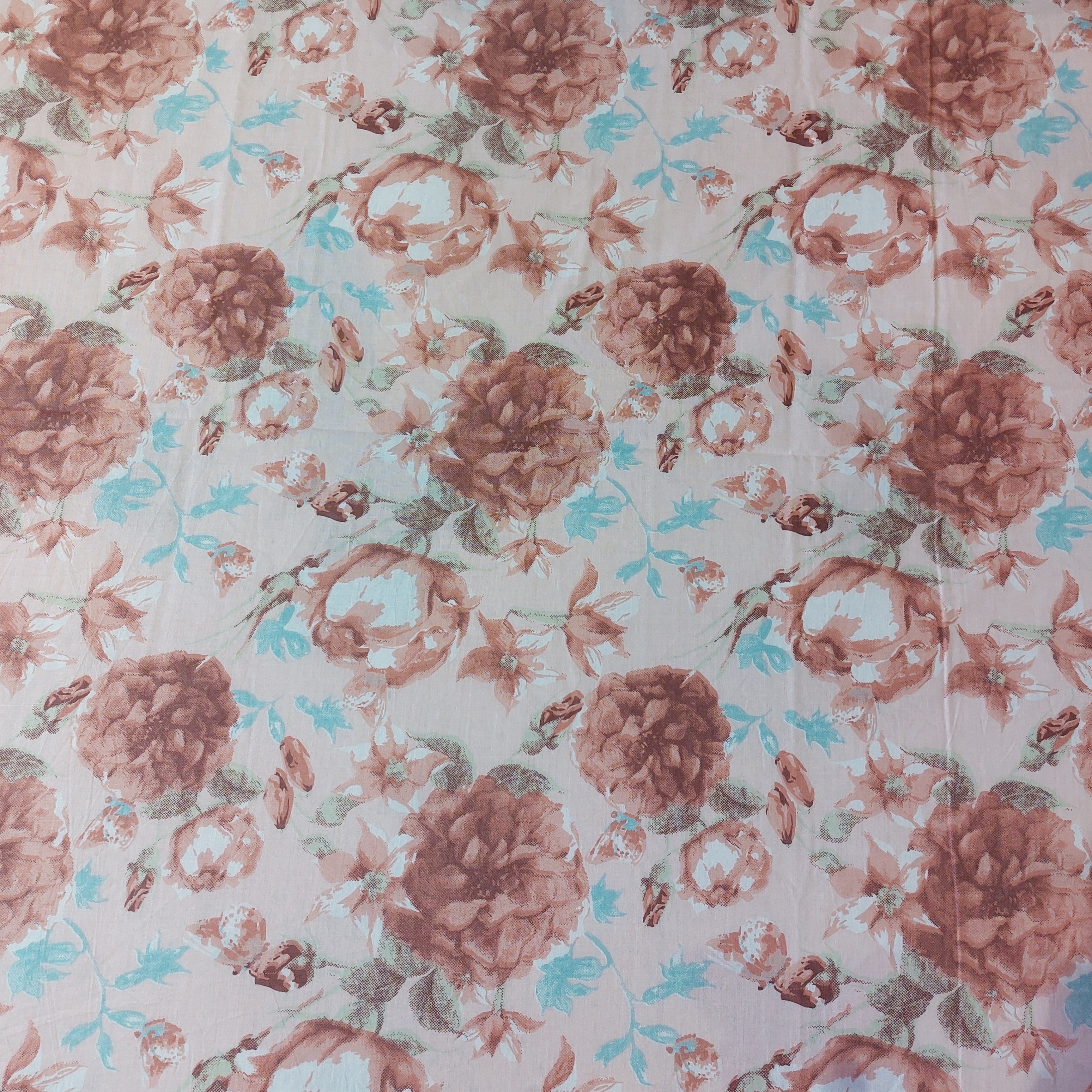 Dusky Roses- 100% Cotton Bedsheet Set