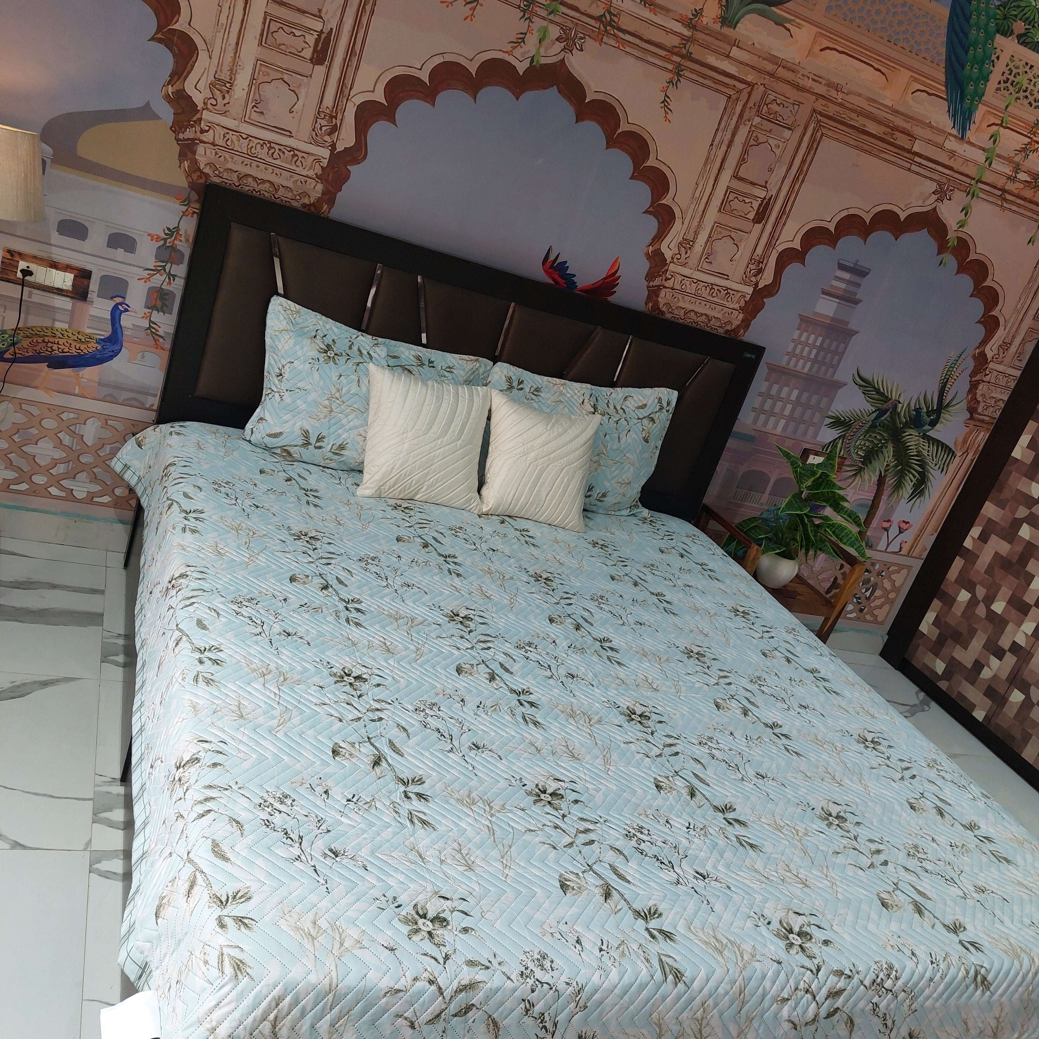 Azzuro - Cotton Quilted Bedcover Set