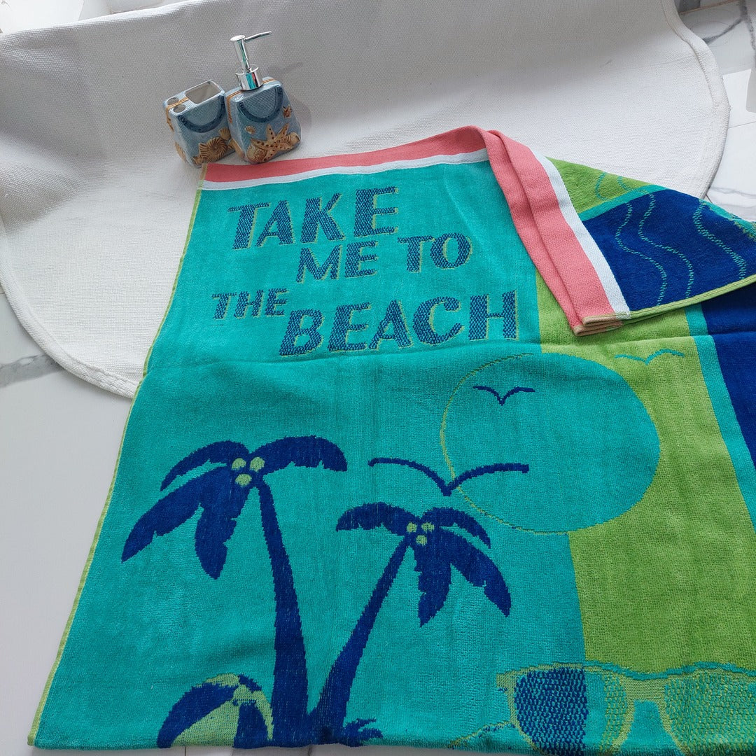 take me to the beach - GSM Towel The Cotton Stories